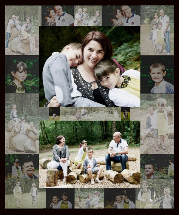 Tableau portrait de famille en extérieur Tableau portrait de famille