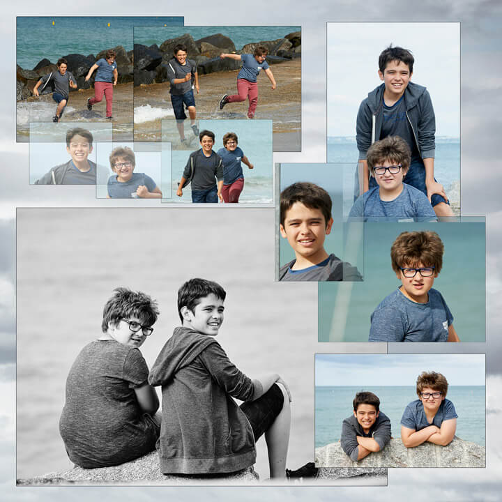 Tableau d'une séance photo à la plage Tableau sur-mesure, photos à la plage